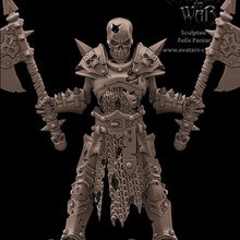 skeleton champion toys & games dragons dungeons fantasy mini rpg school undead vampire war warhammer miniature age tabletop arena supports wargame dnd 9th aos ttrpg kow presupported pre-supported counts supported ninth avatars 3d print model - Mito3D