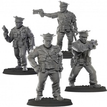 poliziotto giocattoli Giochi figura umano pistola soldato figure necromunda fanteria polizia 28mm 32mm ufficiale 3d print model - Mito3D