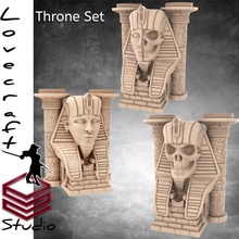 trono conjunto juguetes juegos Desierto aventuras desierto 3d print model - Mito3D