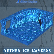 ice caverns starter set toys & games winter frozen cave frost aether aetherstudios spelunking winterdale 3d print model - Mito3D