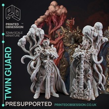 twin guard - 4 models mists change presupported 32mm scale toys & games 3d 40k creature dragons dungeons fantasy game gaming hell kickstarter mini monster printing rpg warhammer miniature mars pc printed tabletop fury cyberpunk 3d print model - Mito3D
