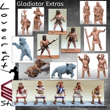 gladiator extras toys & games bear guard lady lion miniatures tiger referee senator domina spectators ambrosia noxiis 3d print model - Mito3D