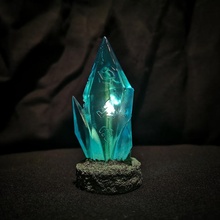lighted rune stone crystal fan art led light 3d print model - Mito3D