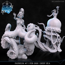 feb 2021 patreon deep sea toys & games ocean octopus mermaid squid ursula jellyfish siren 3d print model - Mito3D