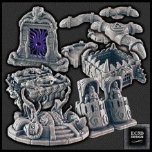 mind horror scenery central brain toys & games fantasy support-free supportless dnd scenery illithid mindflayer mindhorror 3d print model - Mito3D