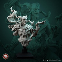 efreet overlord bust pre-supported toys & games fantasy game monster rpg fire male tabletop wargame dnd ttrpg busts ifrit 3d print model - Mito3D