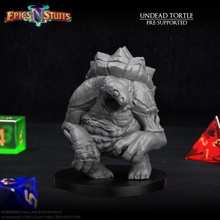 undead tortle miniature - pre-supported toys & games dragons dungeons fantasy halloween mini rpg turtle zombie boardgame tabletop dnd npc 5e supported epicsnstuffs 3d print model - Mito3D