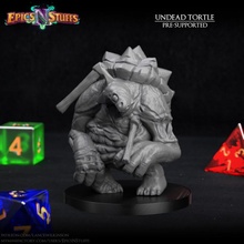 undead tortle variant miniature - pre-supported toys & games dragons dungeons fantasy halloween mini rpg turtle zombie boardgame tabletop dnd npc 5e supported epicsnstuffs 3d print model - Mito3D