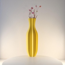 geometric vase model c2 & garden decoration interior minimalist vases flower-vase interior-design slimprint geometric-vase abstract-vase dried-flower-vase decor-vase design-vase 3d print model - Mito3D
