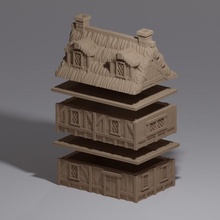 ciudad Oxwell 2 juguetes juegos edificios casa mini miniaturas rpg terreno mesa dnd pionero 3d print model - Mito3D