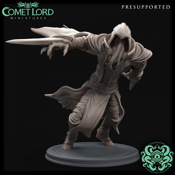 xer'koz xeredian soulknife toys & games alien creature dragons dungeons fantasy monster knife villain evil assassin d&d soul rogue illithid mindflayer eldritch psionic soulblade 3D print model - Mito3D