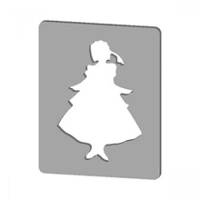 victorian maid silhouette cookie frame spare parts 3d print model - Mito3D