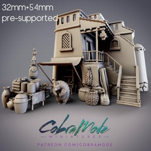 waqia's shop pre-supported toys & games building desert store town merchant market souk 3d print model - Mito3D