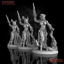 female human elf tiefling druid sorceress 0030 toys & games earth witch wizrd 3d print model - Mito3D