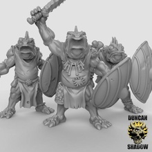 koa toa fish folk hand weapons pre supported toys & games fantasy dungeonsanddragons dnd pathfinder tabletopgames ttrpg presupported koatoa 3d print model - Mito3D