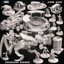 dimozian sands collection - factions survive desert aliens tech toys & games female leader modular sci-fi terrain military soldiers monsters heroes vehicles creatures scenery troops 3d print model - Mito3D