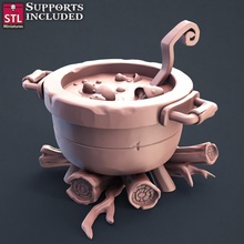 druide chaudron jouets Jeux décoration fantaisie meubles soutenir jeux guerre table 3d print model - Mito3D