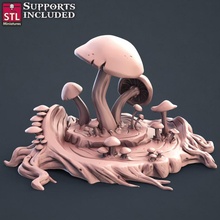 druid mushrooms toys & games decoration fantasy wargames props tabletop plants d&d vegetation 3d print model - Mito3D