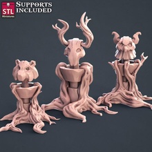 druida tótems juguetes juegos animales decoración fantasía mueble apuntalar guerra mesa d tótem 3d print model - Mito3D