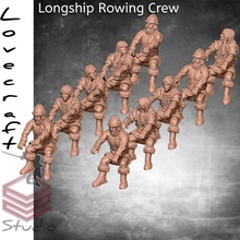 rowing crew toys & games viking longship row vikinglegends rower 3d print model - Mito3D