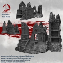 dark realms arkenfel hall ruins toys & games fantasy terrain 3d print model - Mito3D