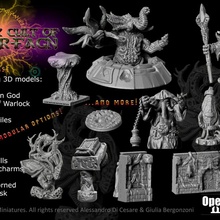 dark cult chterr- fagn complete set toys & games modular terrain miniature minis lovecraft dungeon loxodon occult 3d print model - Mito3D