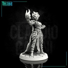 female human elf orc tiefling elemental fire wizard 0032 toys & games fantasy witch sorceress witches druid 3d print model - Mito3D
