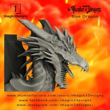 vayex'mogath -scourge ice valley- blue dragon & garden bust creature detailed fantasy fdm painting multipart bluedragon 1 10scale thethundeofdragons 3d print model - Mito3D