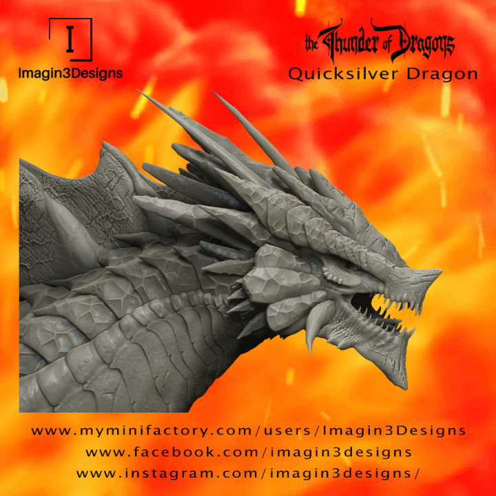shofa'shocaz -the deceiver- quicksilver dragon & garden bust creature detailed fantasy fdm painting multipart thethunderofdragons 1 10thscale quicksilverdragon 3D print model - Mito3D