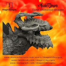 loyid'famix -the entropy creation- earth elemental dragon & garden bust creature detailed fantasy fdm painting multipart thethunderofdragons 1 10thscale earthelementaldragon 3d print model - Mito3D
