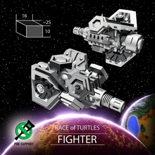 combattente tartaruga gara giocattoli Giochi miniature sci fi spazio navicella spaziale 3dprint giochi tavolo tartarughe tavola stellare ti4 3d print model - Mito3D