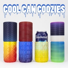 cool coozies store holder beer case coaster container cup drink soda water cooler coasters aluminium cans coozie 3d print model - Mito3D