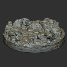 cobblestone cups sludge toys & games fantasy monster scary slime gross darkages 3d print model - Mito3D