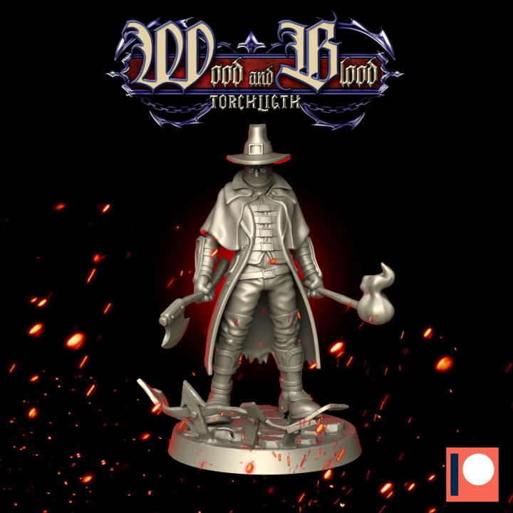luz tocha bruxa caçador modelos masmorras rpg jogo guerra Caçador bruxas dragões 3D print model - Mito3D
