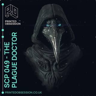 scp-049 - plague doctor fan art bust 10cm printed obsession creature horror monster secure protect scp 049 3d print model - Mito3D