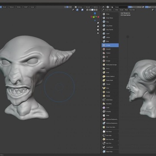 demon head daniel devil teeth evil horns angry grin 3d print model - Mito3D