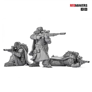 ice warriors - snipers imperial force bohdan holoveshko 40k board fantasy figurines games guard warhammer warrior sniper miniature infantry 28mm squad wh40k skifi 40000 apocalyptic valhalla 3d print model - Mito3D