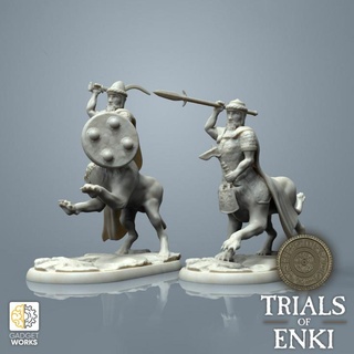 urmahlullu lion centaurs - 2 figure set gadgetworks historical miniatures rpg tabletop minis dnd 32mm ttrpg characters & creatures&gt fantasy universe 3d print model - Mito3D