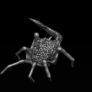 intellect spider behold'ur craft alien brain facehugger creepy tabletop d&d dnd 3d print model - Mito3D
