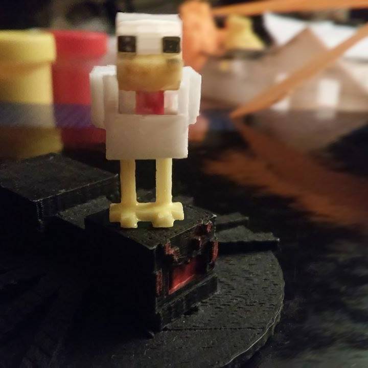 minecraft iyi tavuk ölçekli sanat hayranı 3d zanaat kolay ölçeklendirilmiş doğru eklem 3D print model - Mito3D