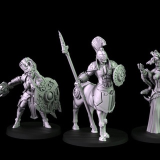 sci fi grego crosslances clássico épico fantasia futuro menina escudo senhor centauro serpente scifi mito medusa olá gorgona 3d print model - Mito3D