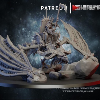 Morto vivo zumbi Dragão suporte pronto ghamak dragões masmorras martelo guerra miniatura jogo dnd 3d print model - Mito3D