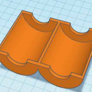 poker grille 2 Lignes lasse kr fabricant espace rangement lisse jetons support 3d print model - Mito3D
