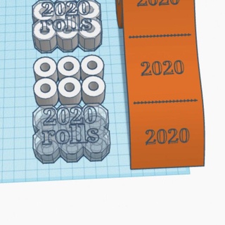 2020 tuvalet Rulo rulo kağıdı paket 3d print model - Mito3D