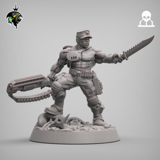 colonel apollo 'ironman' proximal reptilian 40k warhammer imperial imperialguard catachan astramilitarum straken 3d print model - Mito3D