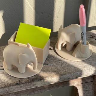 elefante conjunto Filipe barreaud Sharpie porta canetas postit postitholder pontas 3d print model - Mito3D