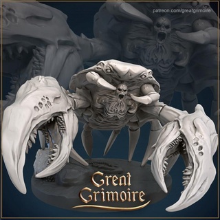 Krabbe großartig Zauberbuch Seeungeheuer dunkle Fantasie Greatgrimoire Riesenkrabbe 3d print model - Mito3D