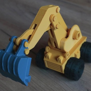 excavator automata amao chan machine toy child rotate automata  3d print model - Mito3D