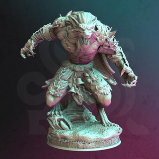 werewolf knight - loghain dm-stash undead wolverine fiend supernatural lycan shapechanger lycanthrope 3d print model - Mito3D