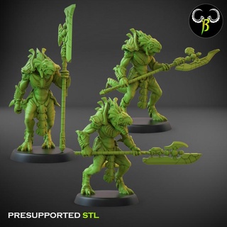 estelar guardias conjunto creación bestias arcilla dinosaurio fantasía Guardia lagartija reptil Stargate hombres lagarto 3d print model - Mito3D